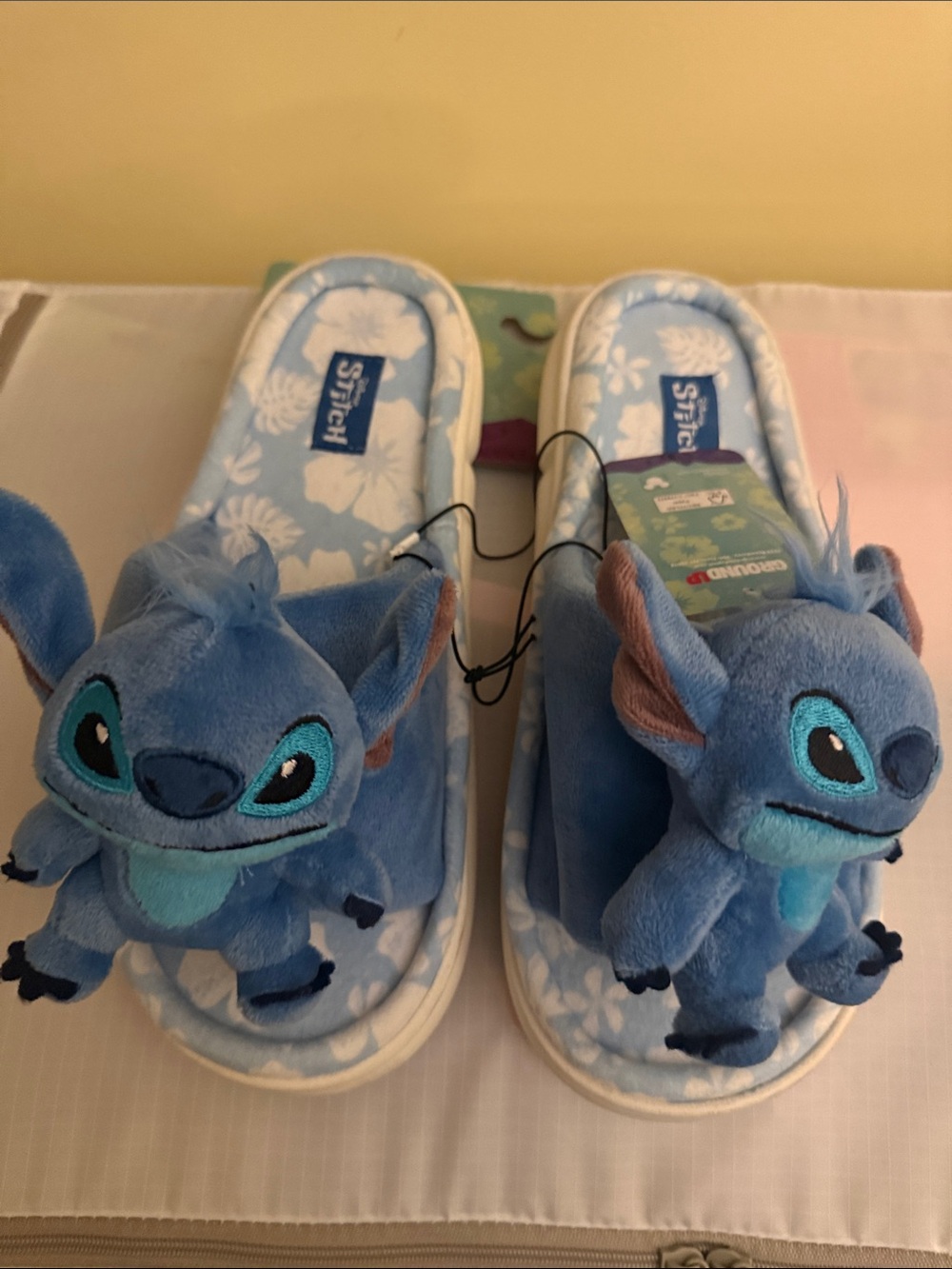 Disney Lilo & Stitch Plush Slide Slippers in Blue